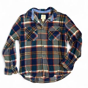 Plaid Fleece Button-Up Shirt